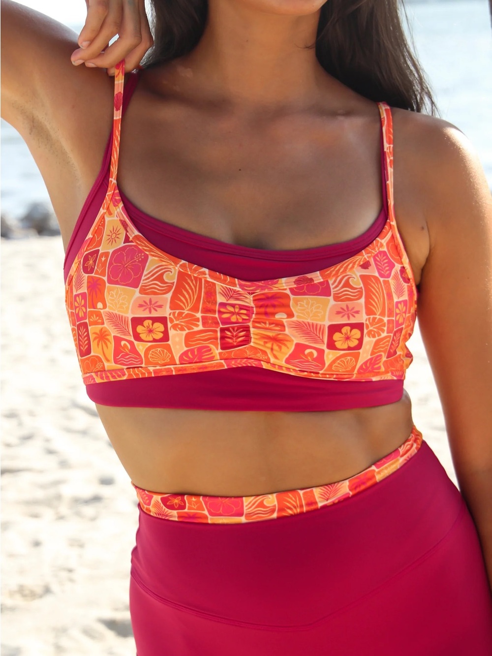 Golden Hour Scrunch Bra 🌺